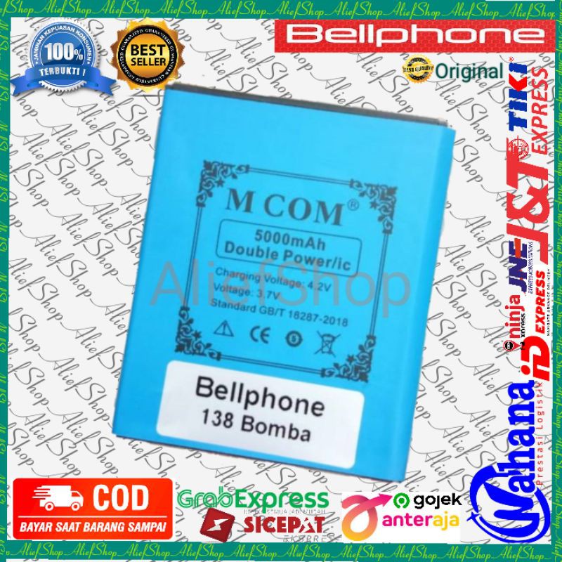 Batrai Bellphone BP138 Bomba MCom Batre Bell phone BP 138 Baterai Original