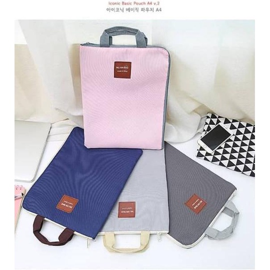 

[VoP ㊙] Map kain resleting zipper bag file a4 - tas dokumen souvenir F116 ||Keren abisss