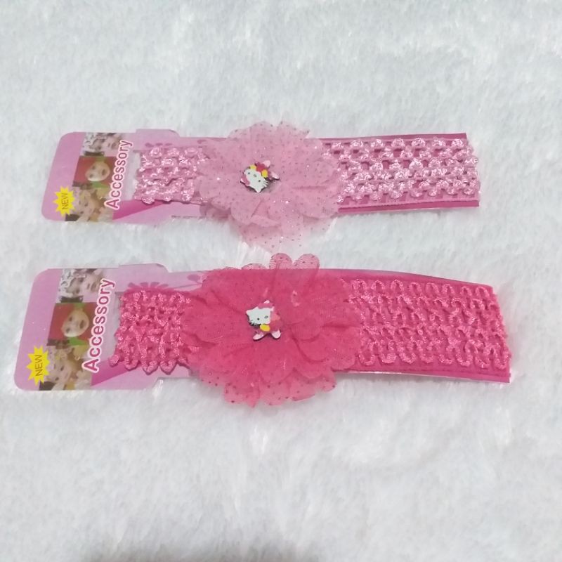 bandana bunga renda headband bayi