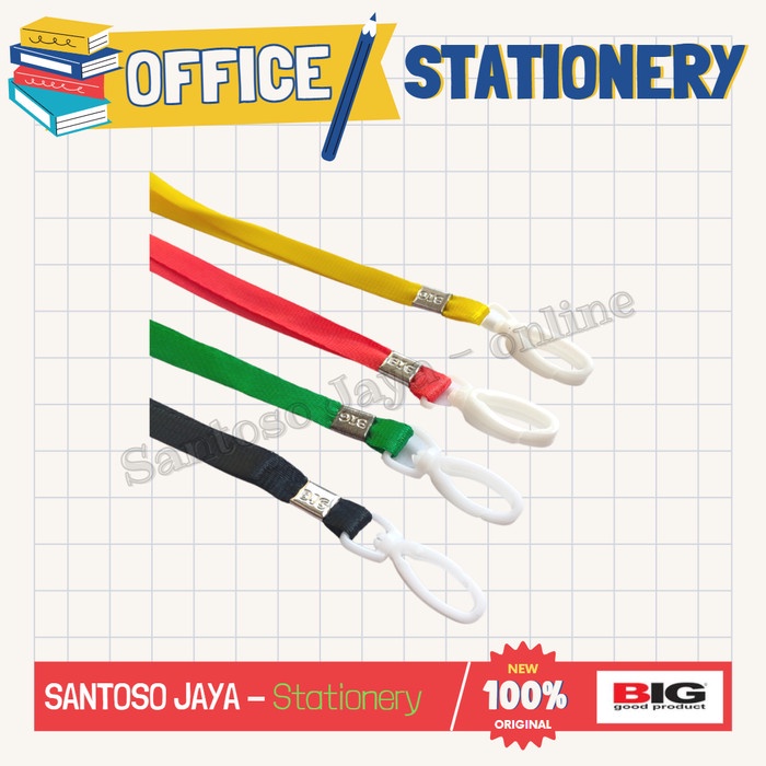 

Tali Gantungan ID Card BIG -Kait Plastik - Plastic ID Rope 1.0 OA-1001