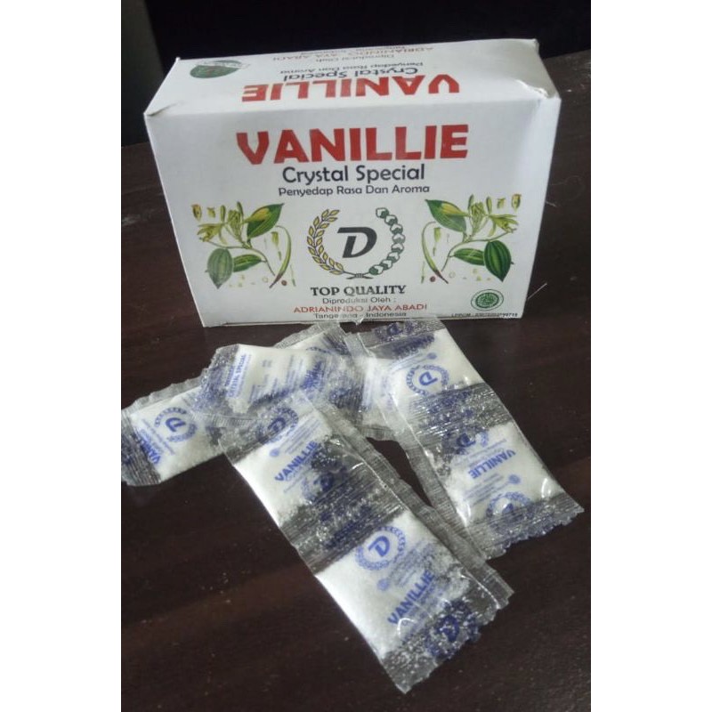 Vanili Crystal Special D Perisa Vanili Powder Penyedap Rasa Dan Aroma Kering Bubuk Sachet Eceran