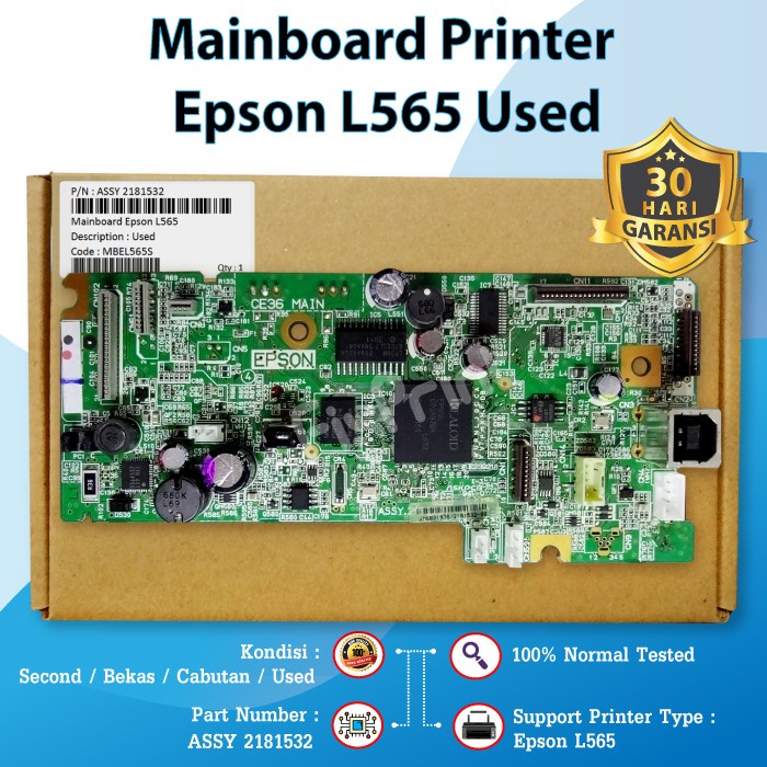 Board Printer Epson L565, Mainboard L565, Motherboard L565 Bekas