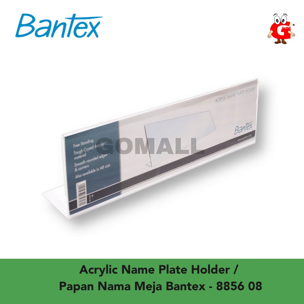 

Acrylic Name Plate Holder / Papan Nama Meja Bantex - 8856 08