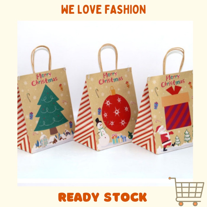 

BISA COD PAPERBAG NATAL STICKER / BINGKISAN KEMASAN NATAL - RANDOM MURAH