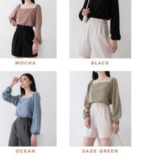 Termurah KODE-655 Hebe Long sleeve korean top