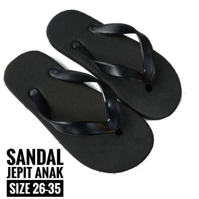 Sandal Jepit Anak | Sendal Jepit Polos Anak warna hitam