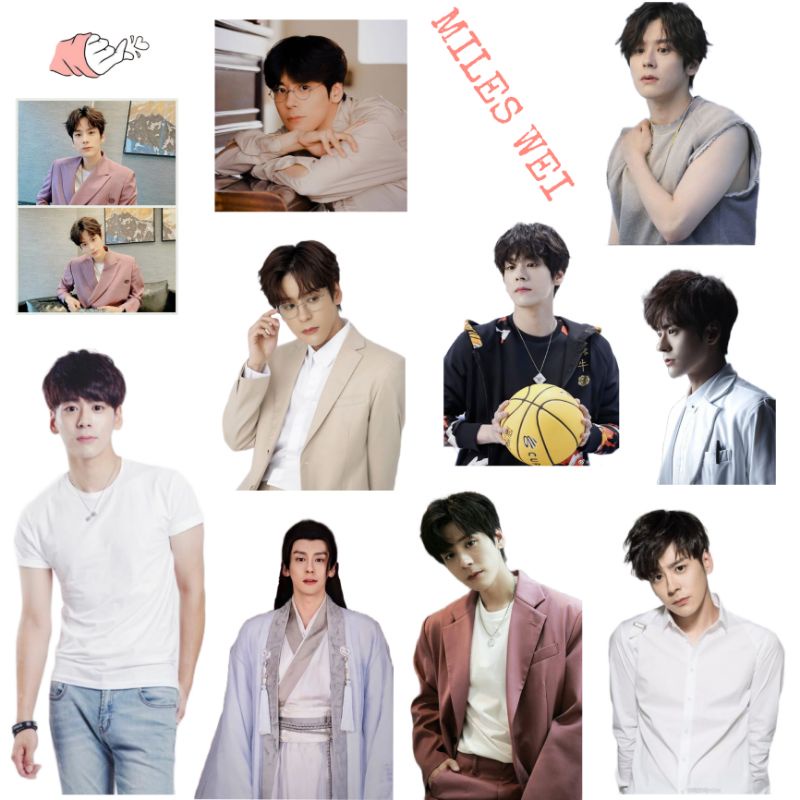 

12 pcs Stiker murah wei zhe ming Miles Wei drama china diy aesthetic tahan air stiker laptop/handphone/scrapbook/buku jurnal