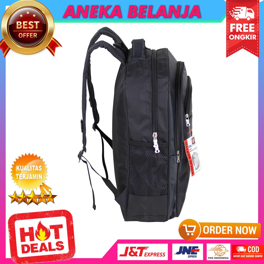 Stock Terbatas Tas Ransel Pria Model Alfito Kancing Hitam Berkualitas Tas Multifungsi Trendy Stylish