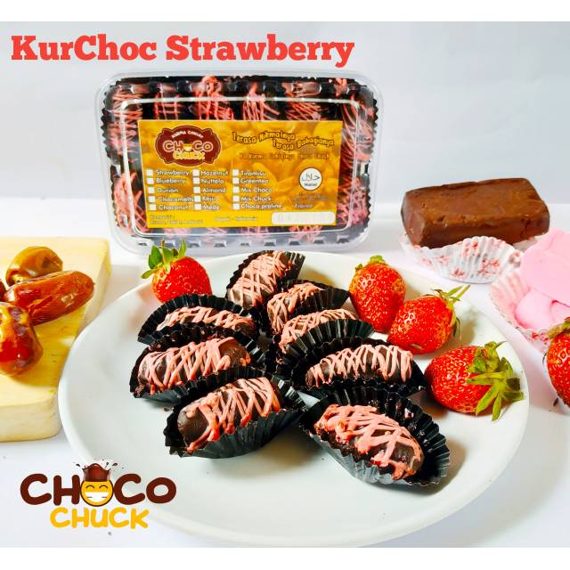 

Kurma coklat kurcok kurchoc ChocoChuck rasa Strawberry