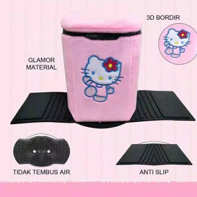 Tempat Sampah Hello kitty Tempat sampah Karakter Lucu Aksesoris Mobil Lucu