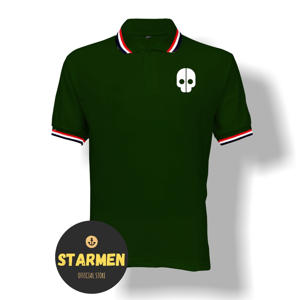 Kaos Polo Shirt Pria Kerah Logo SKULL