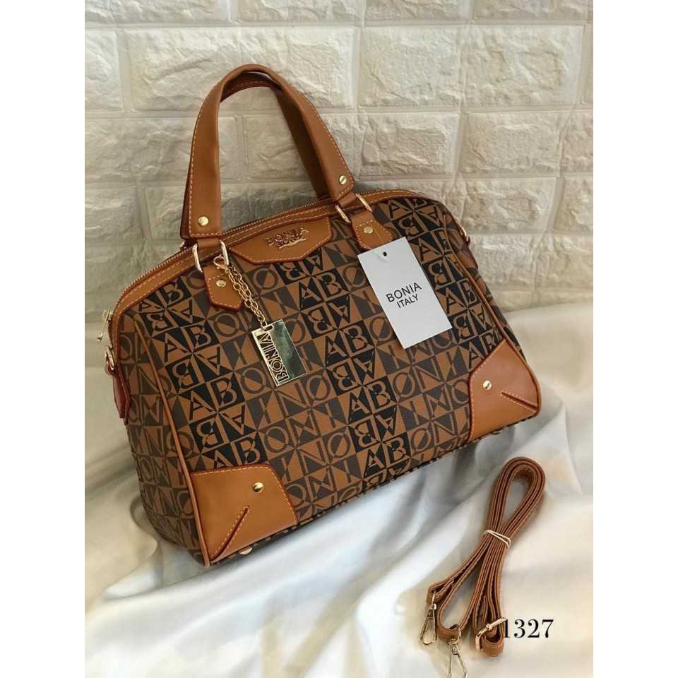 TAS SPEEDY BONIA NEW MONOGRAM 1327 # LAV TOP HANDLE MURAH TAS WANITA MURAH HAND BAG MURAH
