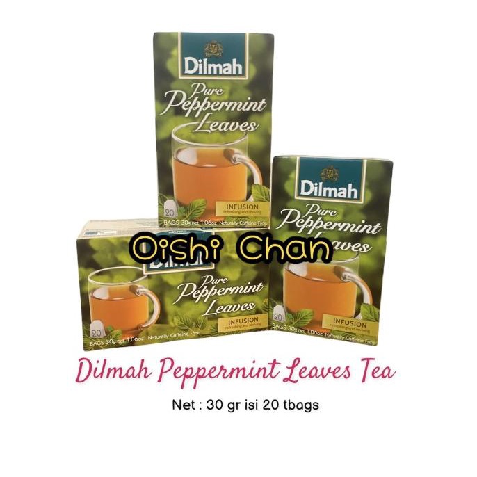 

[ COD ] Dilmah Peppermint Leaves Tea 20 bags - 30gr STOK TERBATAS Kode 365