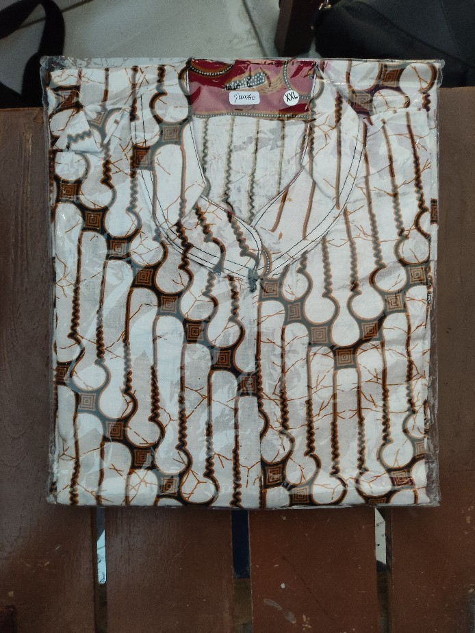 Batik Couple Keluarga Sania Ruffle Ori Ndoro Jowi Dnt Motif Seno Abang Putih