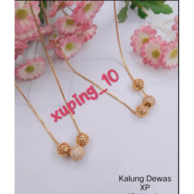 Perhiasan Kalung Wanita Dewasa Xuping Motif Bandul Bola 3