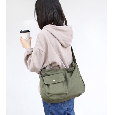 SATU ALAT Tas Selempang RAISHA 100% Canvas Premium Tebal Tas Kanvas