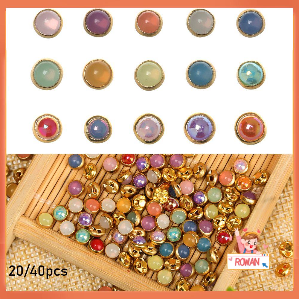 20 / 40Pcs Kancing Mutiara Mini Buatan Tangan untuk Aksesoris Rumah Boneka