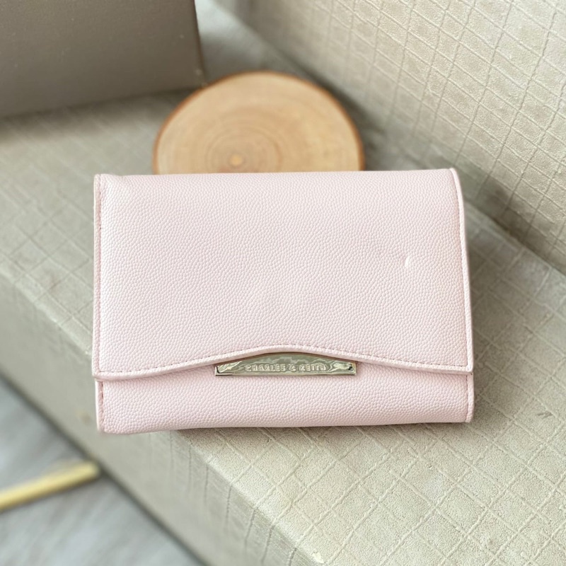 DOMPET WANITA IMPORT CK CNK FRONT FLAP WALLET ORI | Vente Gallery-Pink Polos + Box