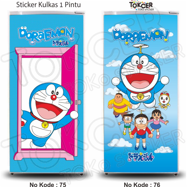 Stiker Kulkas 1 Pintu dan 2 Pintu DORAEMON