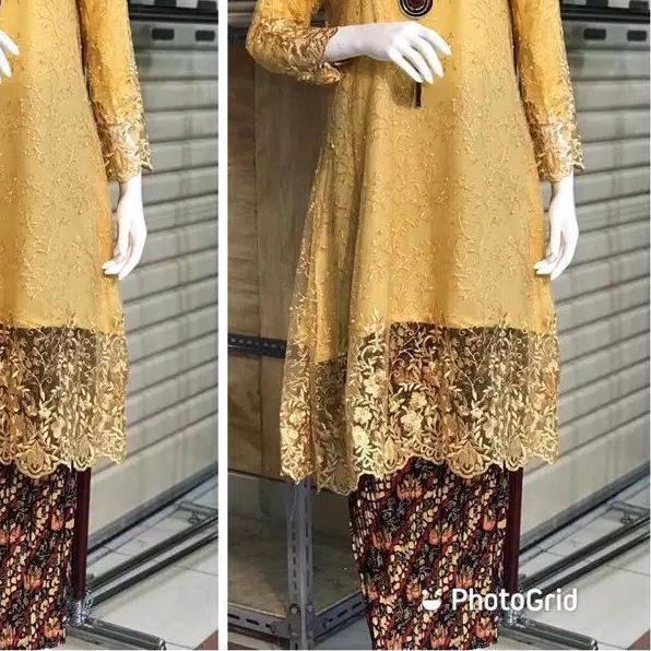 ✺ Set Kebaya Tunik Bordir-Kebaya Bordir-Kebaya Tulle Bordir-Kebaya Wisuda ➭