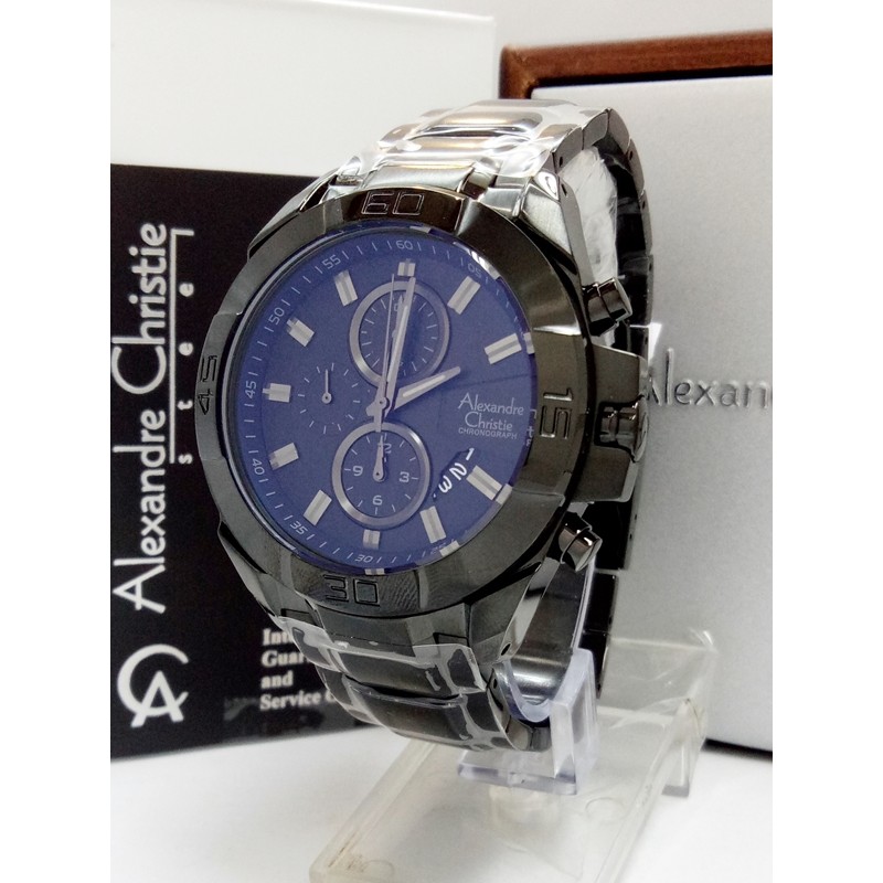 Jam Tangan Pria Alexandre Christie AC 6224 MC FBL Original Stainless