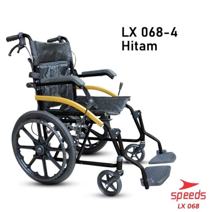Sale Kursi Roda Travel Kursi Roda Alluminium Lipat 068-4 Hitam