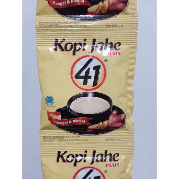 

kopi jahe merah 41 krimer 1 renceng isi 10 sachet