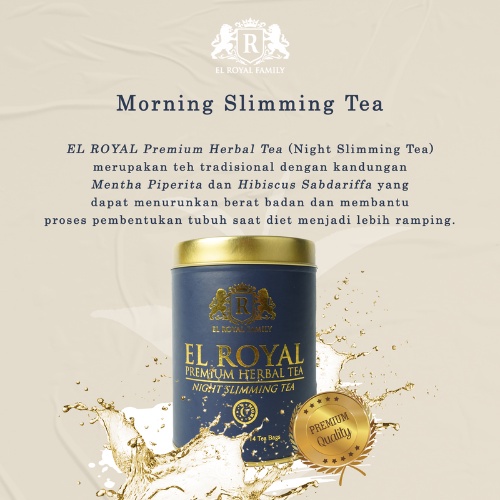 El Royal Premium Tea / Teh Pelangsing Siang &amp; Malam (1 paket) - BPOM 100% ORIGINAL