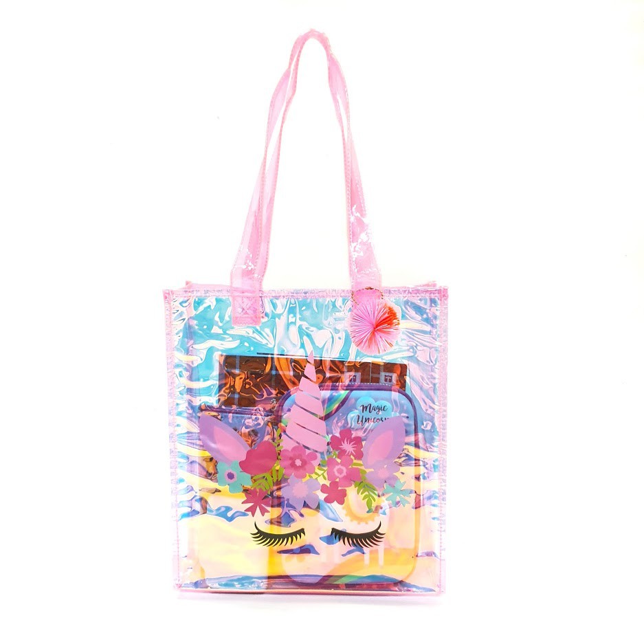 Tote Bag Anak Perempuan SD Remaja F-2091 Hologram Transparent - Skoola