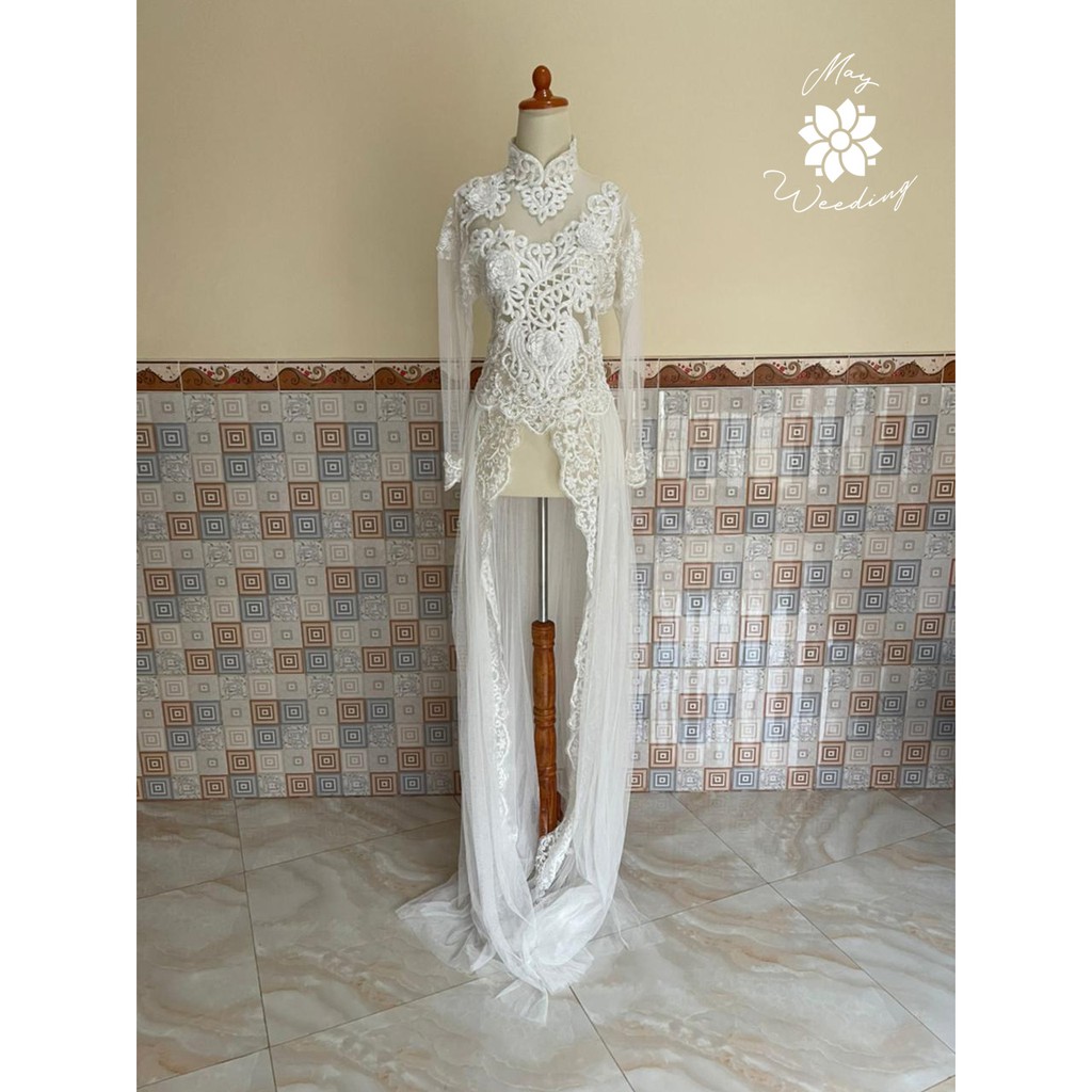 Kebaya Akad Ekor Tile Pengantin