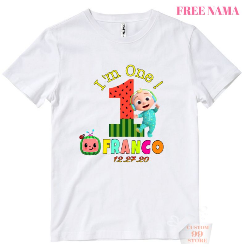 BAJU KAOS COCOMELON ANAK TERBARU TERLARIS BAHAN PREMIUM FREE NAMA