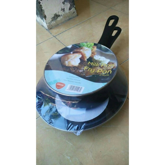 MASPION Milk Pan 16 Cm + Frypan 23 Cm 1 Set