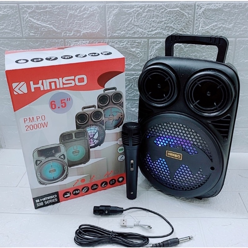 speaker bluetooth kimiso KMS 3381 free mic speaker koper big bass