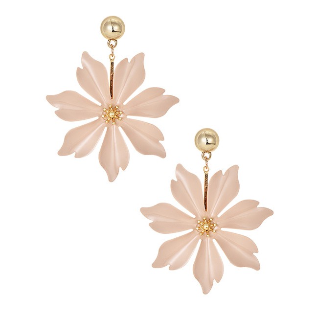 LRC Anting Tusuk Fashion Alloy Flower Earrings F97177