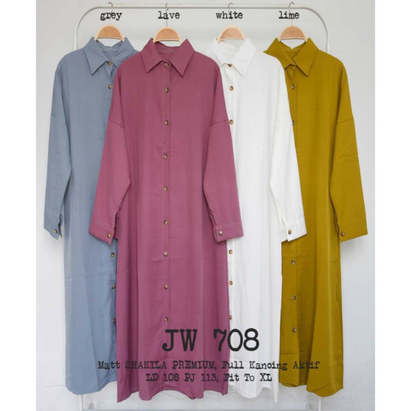 tunik kemeja Premium jw 708 busui Kancing full