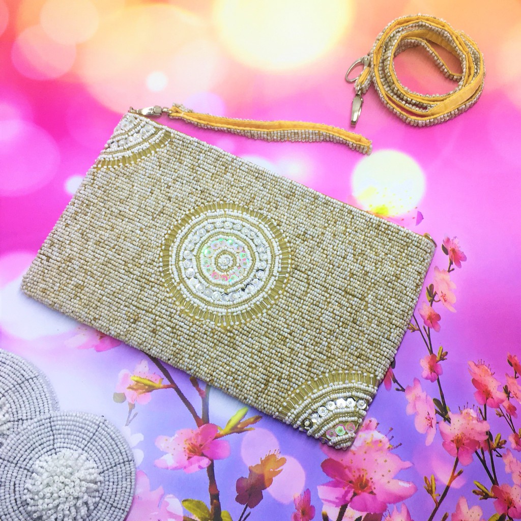 Tas Manik Monte Handmade Khas Bali JUMBO Size (25 x 15 cm: Tali Double)