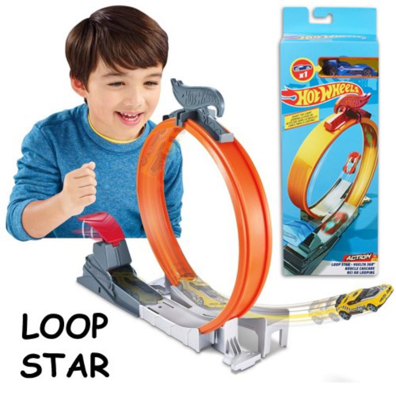 Mainan Anak Hot Wheels Track Set Loop Star