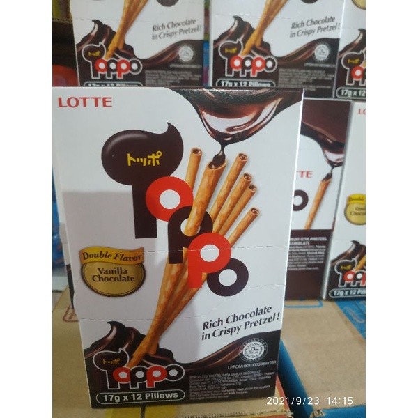 

lotte toppo rich chocolate in crispy pretzel 12x17g