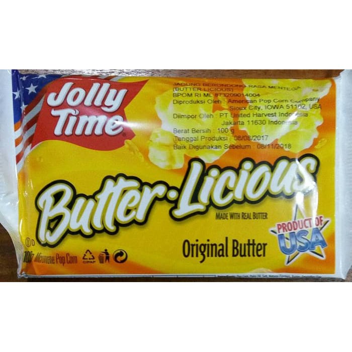 

Promo Popcorn Jolly Time "Butterlicious" ~ kp1735