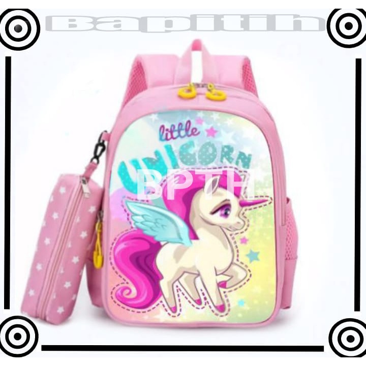 BPT/ backpack sekolah tas anak sekolah tas sekolah motip kartun unicorn pcr