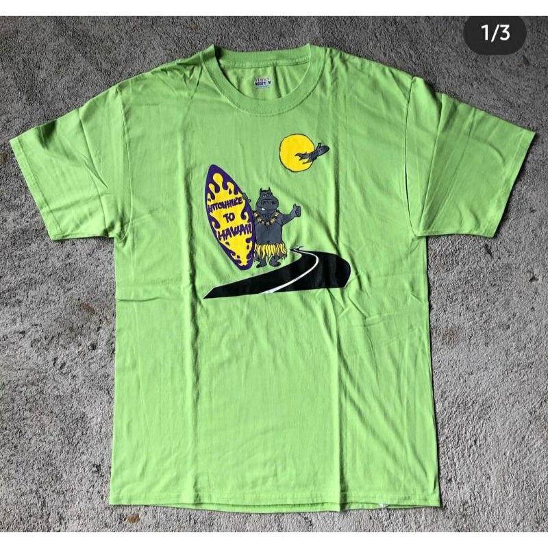 KAOS VINTAGE SECOND HITCHIK HAWAII KAOS UNISEX BAJU ATASAN PAKAIAN PRIA