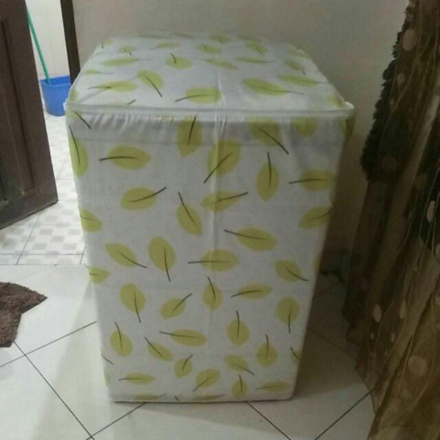 (harga Grosir) Cover Sarung Pelindung Mesin Cuci 1 Tabung Buka Atas Top Loading Bahan Satin Waterpro
