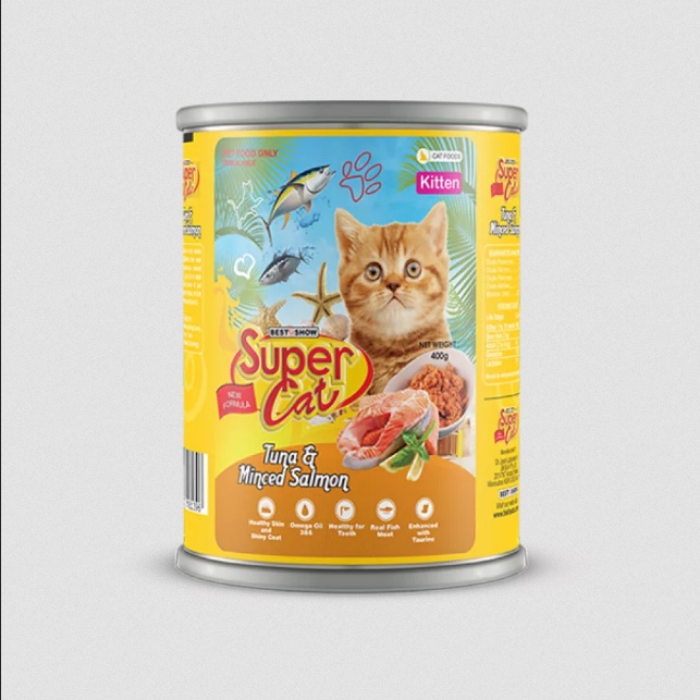 Makanan Kucing Kaleng SUPER CAT KITTEN FORMULA 400gr