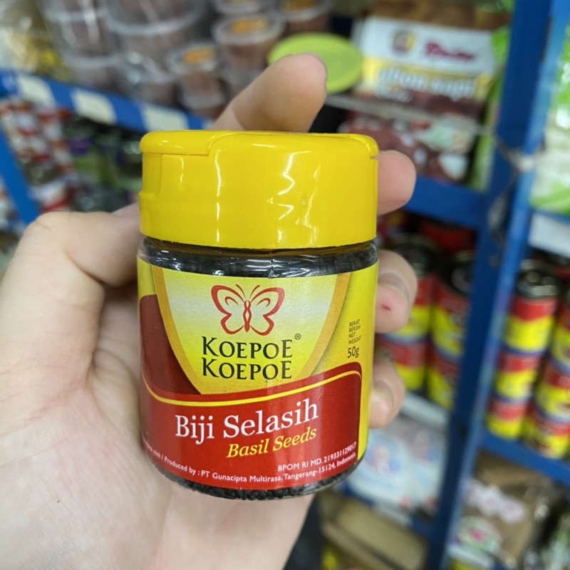 

(50gr) Biji Selasih/ Biji Selasih Cap Koepoe Koepoe