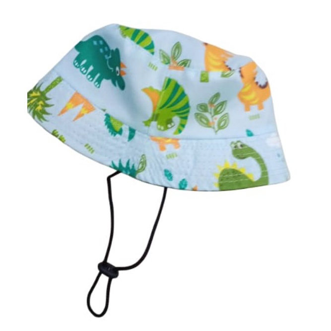 Topi buket anak anak laki /perempuan pake tali buket motip.topi buket