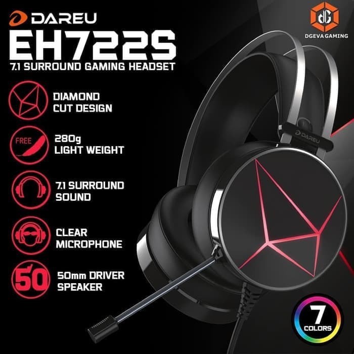 Dareu EH722X / Dareu EH-722X / Dareu EH 722X USB 7.1