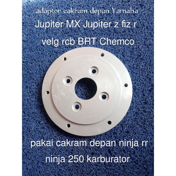 adaptor cakram depan ninja rr ninja 250 karburator pakai velg recing Jupiter adaptor cakram depan ve