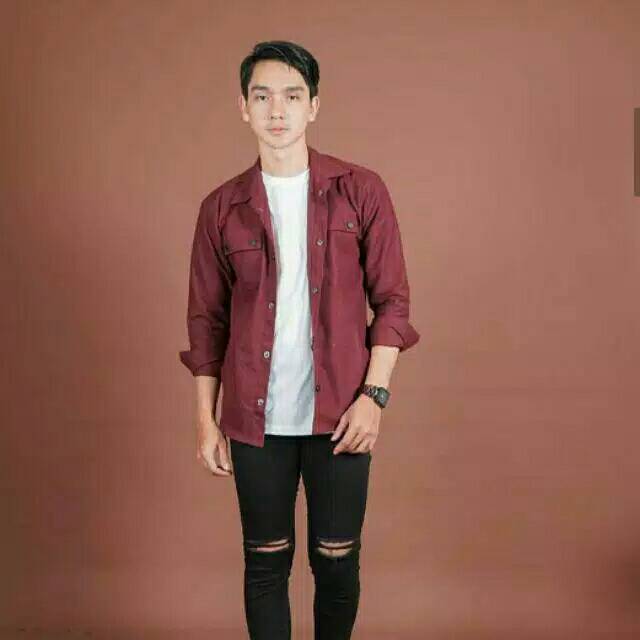Jaket Kemeja Semi Parka Elegan
