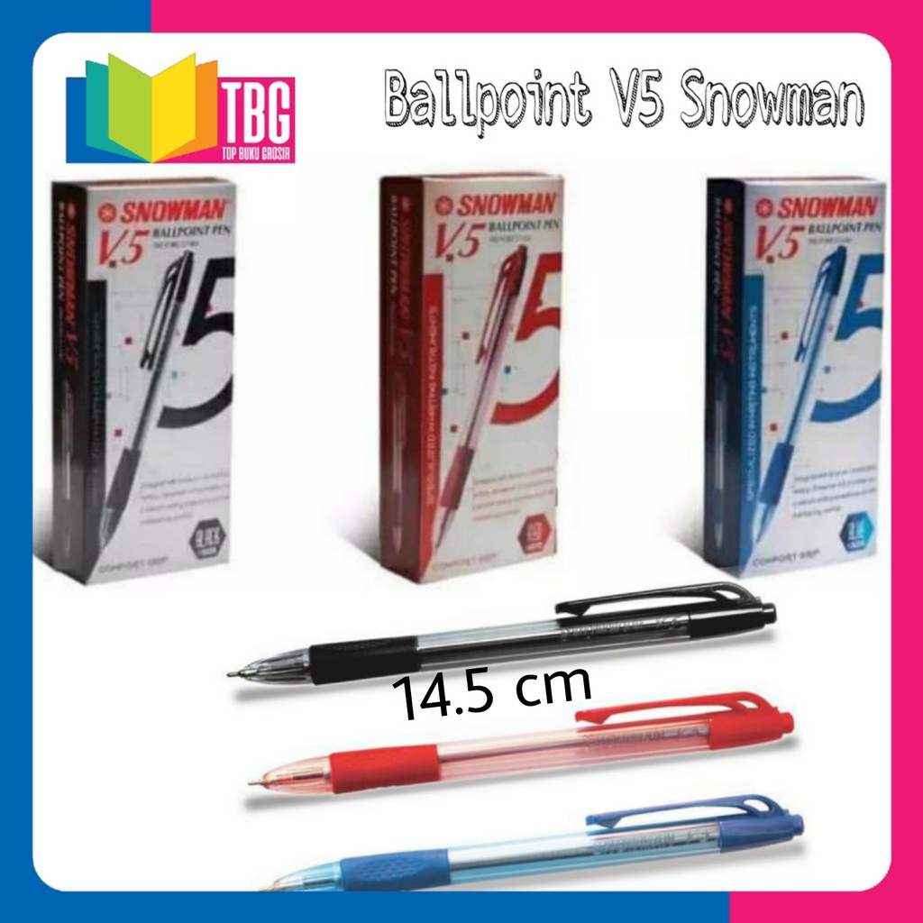 

1 PCS BALLPOINT V5 SNOWMAN / PULPEN SNOWMAN/ BOLPEN WARNA / PULPEN CETEKAN SNOWMAN / RETRACTABLE PEN
