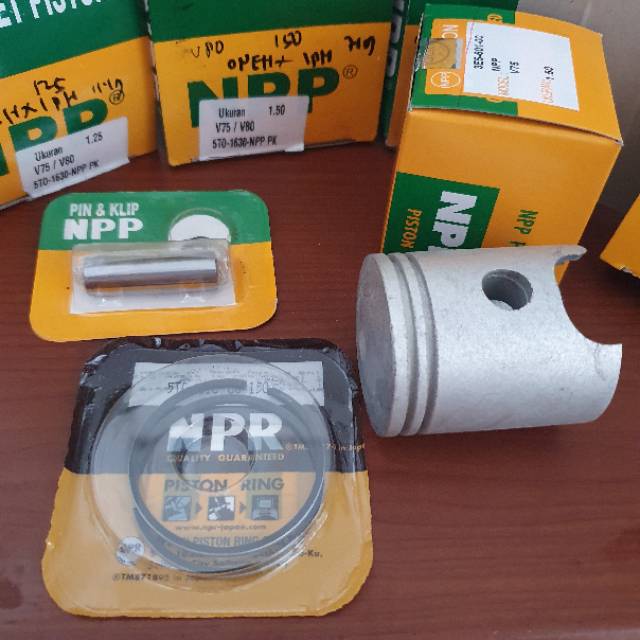 Piston kit NPP V75 V80 oversize 125 150 175 200 seher komplit + ring seker ov-1